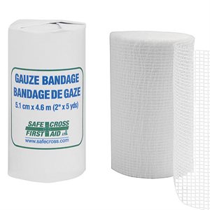 Rouleau de bandage de gaze, 5,1 cm x 4,6 m