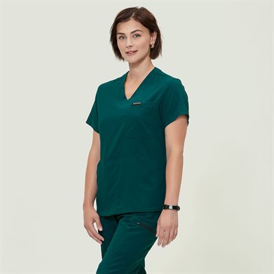 Haut d'uniforme médicale Femme Turquoise Gr Xsmall