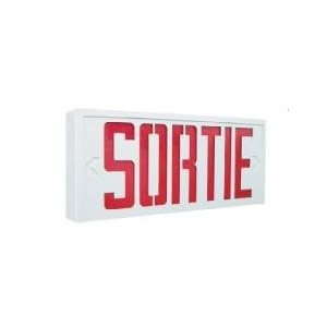Sortie Acier UNV DEL Rouge, Fini Blanc 6V-12V / 24V DC / CC