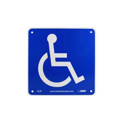 Affiche vinyle rigide 'handicape' 7 x 7