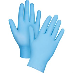 Gants de nitrile bleu de marque Zenith