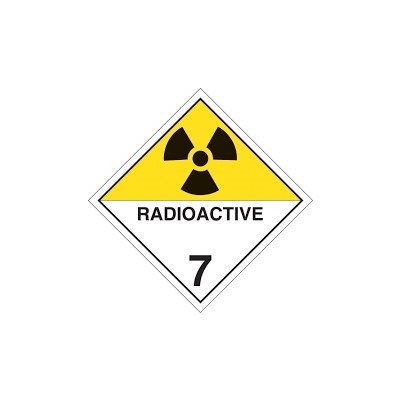 Placard Matière dang. Radioactive Classe 7 / VINYLE ADHÉSIF