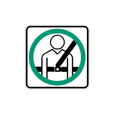 Autocollant ceinture obligatoire 3x3