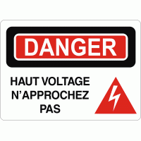 Affiche auto-collant 4X6 danger Electrocution