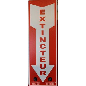 Affiche plastique rigide a angle 'extincteur' 