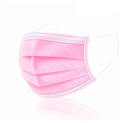 Masques de protection médicale 3 plis roses type 2